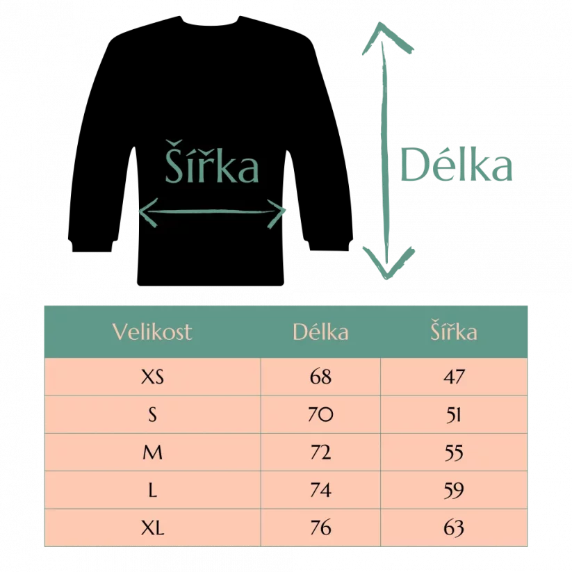 Ouška (světle růžová) - mikina - Velikost růžové mikiny: XL