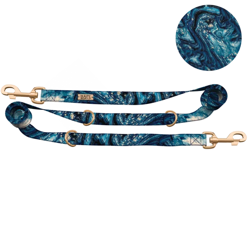 Přepínací vodítko (navrhni si) - Barva kovových komponentů: Rose gold, Motiv/Barva: Blue Marble