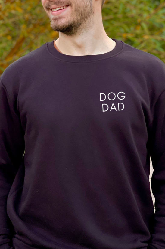 DOG DAD (černá) - mikina - Velikost černé mikiny: XS