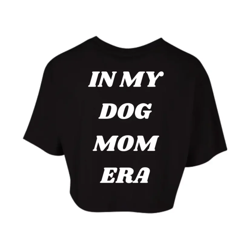 DOG MOM ERA - black - Velikost crop topu (black): M
