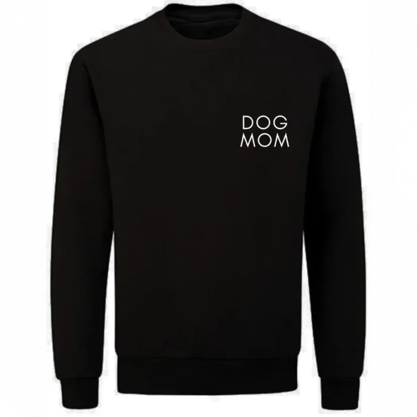 DOG MOM - černá mikina - Velikost černé mikiny: XL