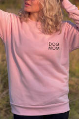 DOG MOM (světle růžová) - mikina