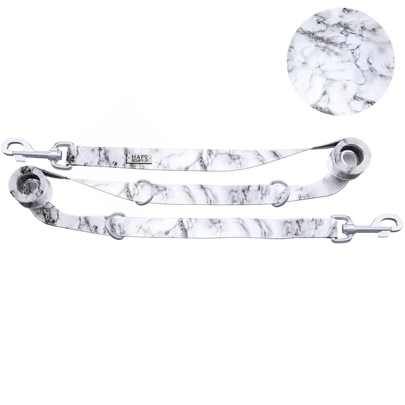 Přepínací vodítko (navrhni si) - Barva kovových komponentů: Stříbrná, Motiv/Barva: White Marble