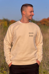 DOG DAD (béžová) - mikina