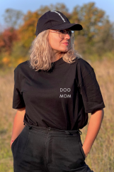 DOG MOM (černá) - tričko