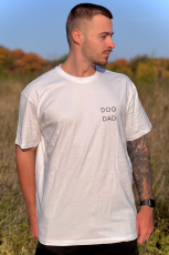 DOG DAD - bílé tričko
