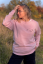 Ouška (světle růžová) - mikina - Velikost růžové mikiny: XL