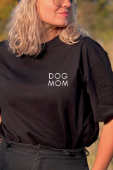 DOG MOM (černá) - tričko