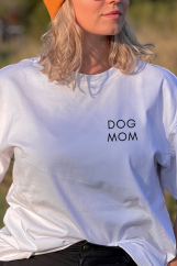 DOG MOM (bílá) - tričko